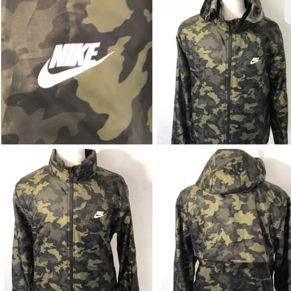 Mens N I K E Camo Windbreaker ~ XL